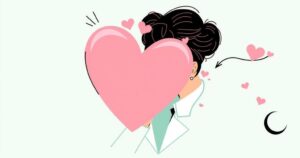 Tensions between celebrity figures displayed through abstract illustration of overlapping hearts with contrasting colours.