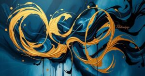 Dramatic abstract design representing relationships with contrasting dark and light colours.