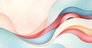 A serene abstract composition symbolising new beginnings and love, featuring soft pastel colours and gentle curves.