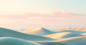 A serene landscape with soft pastel colours, symbolising healing and new beginnings in a calming artistic style.
