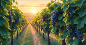 A serene vineyard landscape under soft sunlight, symbolising renewal and hope of a fresh start after difficult times.