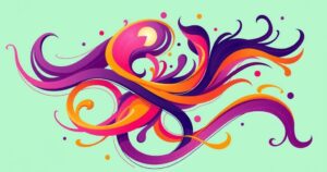 A vibrant abstract illustration symbolising empowerment, featuring colourful shapes intertwined, showcasing resilience and friendship.
