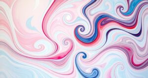 Abstract representation of romance with swirling patterns in soft pastels, capturing fleeting emotions and connections.