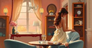 A romantic setting featuring soft lighting, elegant decor, and a warm colour palette reflecting a couple's bond.