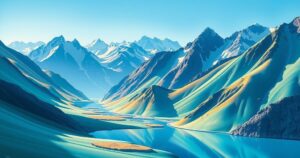 Scenic view of Ladakh mountains and valleys, showcasing natural beauty in vibrant colours, ideal for travel inspiration.