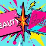 A stylised, vibrant illustration of two beauty brands, clashing elements, in a dramatic pop art style with bold colours.