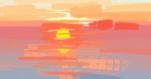 A serene sunset over a quiet landscape, symbolising change and emotional journeys in music and life.